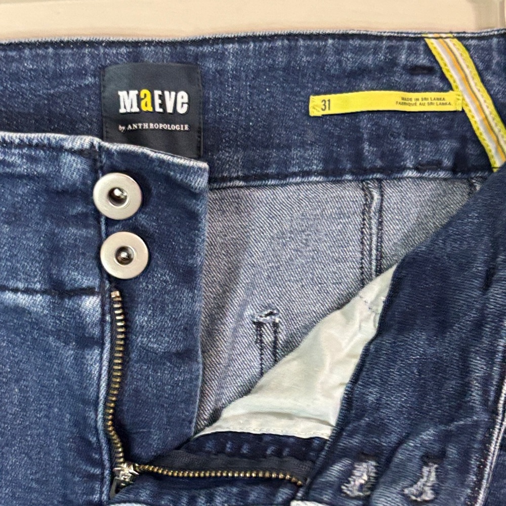 Anthropologie Dark Wash Blue Flare Jeans